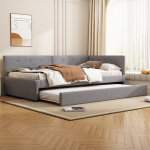 Redom - méridienne 90x200cm, méridienne avec lit gigogne, canapé - lit, lit simple (sans matelas), style ... Redom - méridienne 90x200cm, méridienne avec lit gigogne, canapé - lit, lit simple (sans matelas), style ...
