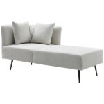 Vente - unique - mridienne droite en tissu crme napasa
