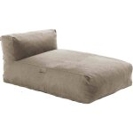 Oviala ? m�ridienne modulable beige pour salon de jardin ? tissu olefin r�sistant aux uv ? mousse poly�ther ...