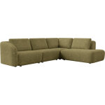 Merya - canap� d'angle modulable en tissu vert olive - angle droit