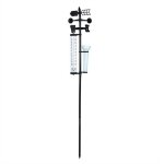 Mesureur de station mto 3 en 1 thermomtre de jardin extrieur pluviomtre indicateur de vent