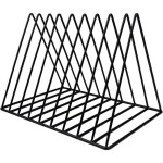 Metal magazine holder 9 compartments gold magazine holder triangle bookshelf bookcase newspaper rack ...