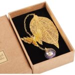 Marque - page en m�tal, marque - page pendentif papillon 3d, 2 pi�ces