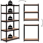 Metal storage shelf 180x90x40 cm for garage or basement 5 shelves 875 kg capacity modernhome
