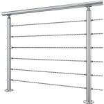 Metalenstock - garde corps inox 304 en kit � 6 c�bles � la fran�aise longueur 1, 2 m
