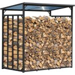 Abri � b�ches en acier pulv�ris� 185 x 100 x 185 cm ? capacit� 3, 5 m� ? toit en polycarbonate double ...