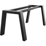 Metalopro - extreme pieds de table en m�tal noir forme trap�ze ? design industriel robuste pour salon ...