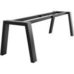 Metalopro - extreme pieds de table en m�tal noir forme trap�ze ? design industriel robuste pour salon ...