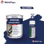 Metaltop - peinture escalier metal - 0. 4 l - bombe 400 ml - 7008 - gris kaki