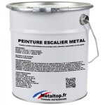 Metaltop - peinture escalier metal - pot 1 l - 7032 - gris silex
