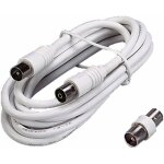 Extension du cble tv d'antenne avec adaptateur de 5 mt