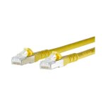 Metz connect 1308453077 - e rj45 cble rseau, cble patch cat 6a s / ftp 3. 00 m jaune avec cliquet ...