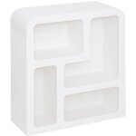 Meuble 4 niches en bois blanc 75 x 85 cm - atmosphera