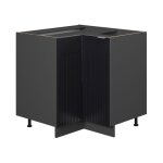Meuble d'angle fame - line, noir ray�, 80. 5 cm sans plan de travail vicco