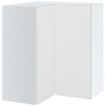 Meuble d'angle haut de cuisine lovia blanc mat 2 portes l 60 cm