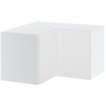 Meuble d'angle haut slim de cuisine lovia blanc mat 2 portes l 60 cm