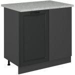 Vicco - meuble d'angle r - line, anthracite campagne, 86cm pt marbre
