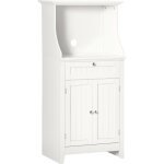 Meuble armoire micro - ondes pour cuisine avec 1 tiroir, 2 portes 60 x 40 x 122, 5 cm - mdf - blanc