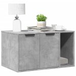 Meuble de bac � liti�re pour chat gris b�ton bois d'ing�nierie - vidaxl