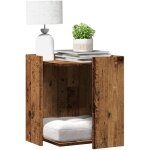 Meuble de bac � liti�re pour chat vieux bois bois d'ing�nierie vidaxl