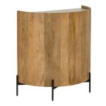 Meuble bar en bois de manguier et marbre adler