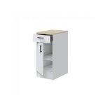 Abitare - meuble bas 40 cm avec une porte et un tiroir blanc - chiria