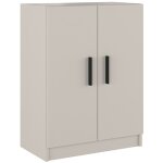 Meuble bas de cuisine avec 2 portes coloris beige - longueur 60 x profondeur 34 x hauteur 80 cm