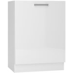 Meuble bas de cuisine coloris blanc avec 1 porte - longueur 60 x profondeur 44, 60 x hauteur 82 cm