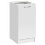 Meuble bas de cuisine eco blanc 1 porte l 40 cm