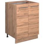 Meuble bas de cuisine fame - line, ch�ne de force dor�, 60cm sans pt, vicco