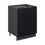 Meuble bas de cuisine fame - line, noir rayé, 60 cm sans plan de travail, vicco Meuble bas de cuisine fame - line, noir rayé, 60 cm sans plan de travail, vicco