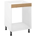 Meuble bas de cuisine pour four coloris chne albar - hauteur 85 x longueur 60 x profondeur 58 cm