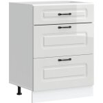 Meuble bas de cuisine � kalmar � bois d'ing�nierie blanc brillant cfw12403
