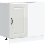 Meuble bas de cuisine � kalmar � bois d'ing�nierie blanc brillant cfw17934