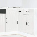Meuble bas de cuisine lucca - meuble de rangement de cuisine blanc brillant bois ing�nierie 597772