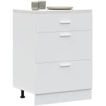 Meuble bas de cuisine  lyon  - meuble de rangement de cuisine en bois d'ing�nierie blanc 132548