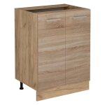 Vicco - meuble bas de cuisine r - line, sonoma, 60cm sans pt