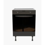Meuble bas four - 60 cm - noir Meuble bas four - 60 cm - noir