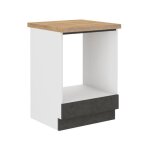 Meuble bas pour four encastrable avec plan de travail - gris mat - l 60 x p 51, 6 x h 85 cm - lassen Meuble bas pour four encastrable avec plan de travail - gris mat - l 60 x p 51, 6 x h 85 cm - lassen