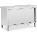Meuble bas en inox avec double ouverture eco 140x60 cm 500 kg caisson de cuisine