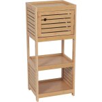 Meuble bas de rangement bambou et mdf 1 porte - trinidad - tendance