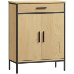 Homcom - meuble bas de salle de bain métal bois style industriel - buffet 2 portes étagère tiroir - dim. ... Homcom - meuble bas de salle de bain métal bois style industriel - buffet 2 portes étagère tiroir - dim. ...