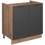 Meuble bas sous - �vier fame - line, gris fonc�, 80cm sans pt, vicco