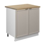 Meuble bas sous - �vier fame - line, grisbeige, 80 cm, pt ch�ne, vicco