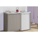 Moderna - meuble bas urban 120 cm mélaminé 16mm argile 1 porte, 1 joue, 1 étagère Moderna - meuble bas urban 120 cm mélaminé 16mm argile 1 porte, 1 joue, 1 étagère