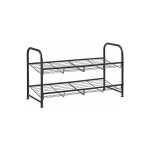 Meuble  chaussures  2 niveaux, tagre rangement empilable, jusqu' 8 paires, en mtal, 68, 5 x 27, ...