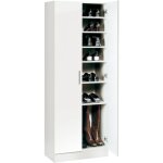 Fijalo - meuble  chaussures avec 2 portes et 7 espaces. grande capacit. coloris blanc (hauteur 171 ...
