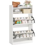 Meuble � chaussures avec 2 tiroirs abattants, meuble � chaussures mince et cach� avec rangement ouvert, ...