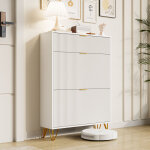 Meuble � chaussures � 3 niveaux 80cm, armoire � chaussures avec 3 portes en bois pour entr�e, range - ...