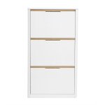 Miliboo - meuble à chaussures 3 portes finition blanc laqué brillant l68 cm kirk Miliboo - meuble à chaussures 3 portes finition blanc laqué brillant l68 cm kirk